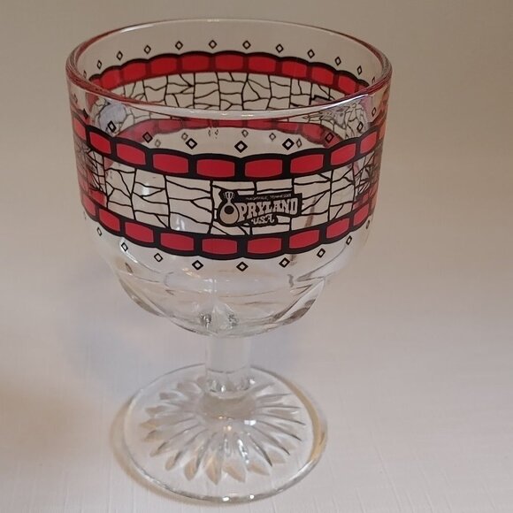 STUNNING Vintage OPRYLAND USA Drinking Chalice Pedestal Glass Ice Cream Dish - Picture 1 of 6